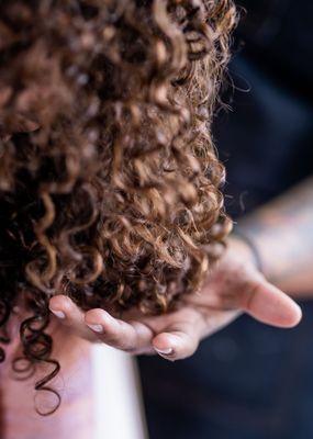 Our speciality is working with curly hair types and natural styling. However, we work with all hair types.