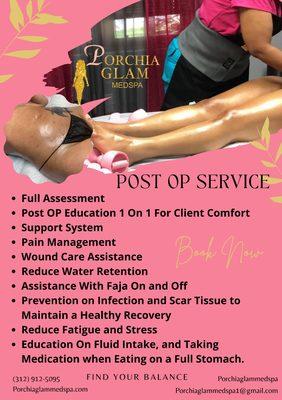 Having cosmetic surgery?  We can assist you with your post op care needs during your recovery.  Book your session now!