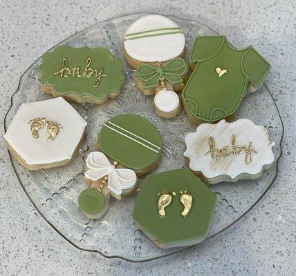 Custom baby shower cookies