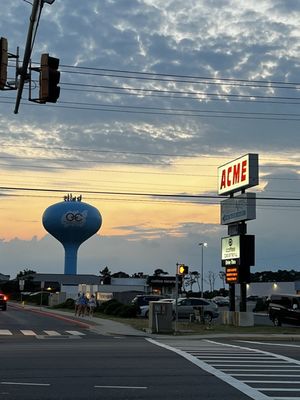 Water tower from the main strip