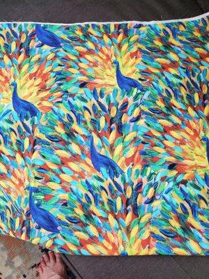 Peacock fabric.  Love!