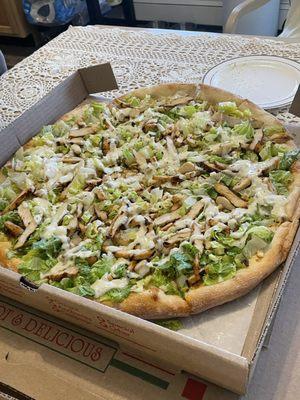 Chicken Ceaser Salad Pizza