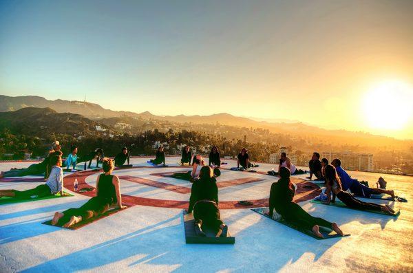 Yoga on the Helipad, Hollywood