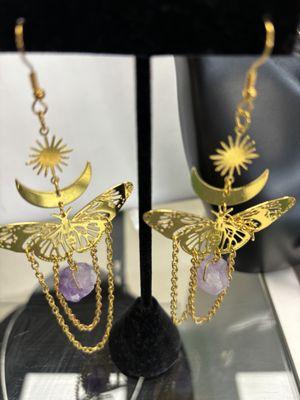 Amethyst Butterfly earrings