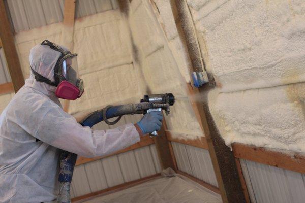 Call Ward Insulation to keep your shop warm this winter and cool in the summer. Spray foam also increases the racking strength by 250%