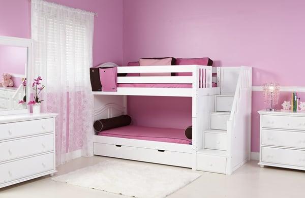 BunkBed w/Trundle & Staircase/Pull out drawers