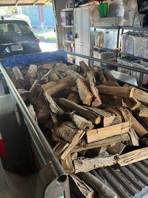 Trailer full of 1/2 cord walnut