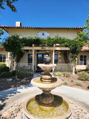 Beautiful but rustic building! Lots of parking available, too.