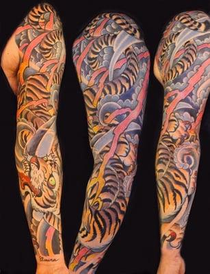 Full sleeve color tattoo