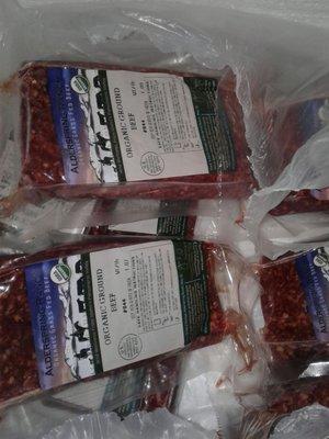 Alderspring organic grass fed ground beef