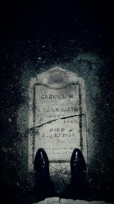 The night my lil buddy Gabe followed me home for stepping on his tombstone