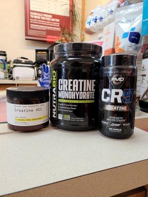 Creatine for strength and muscle gain.