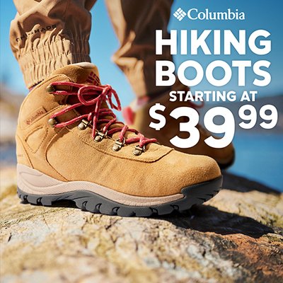 Hiking Boots starting at $39.99