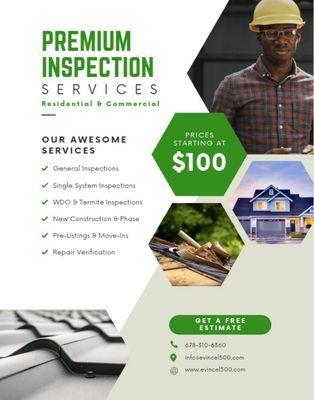 Inspection services for metro Atlanta and surrounding areas.