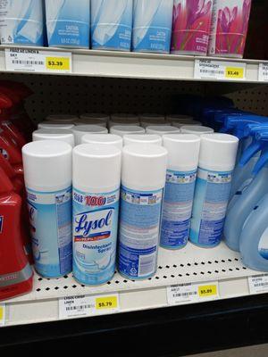 Lysol spray and no limit.