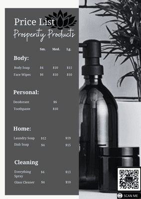 Here are the products we offer! Please visit prosperityfit.net for more information.