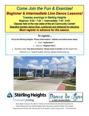 During the cool months... Beginner & Intermediate classes in Sterling Heights, MI.