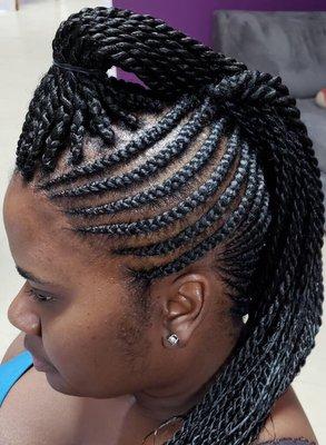 Call us for any kinds of braids you have 20% of