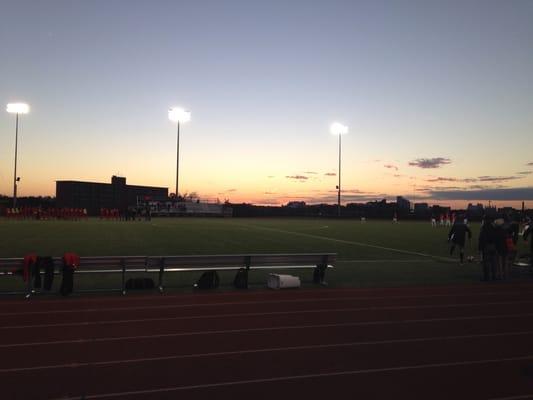 Sunset over Belmont Men's Soccer match on 11/5/13