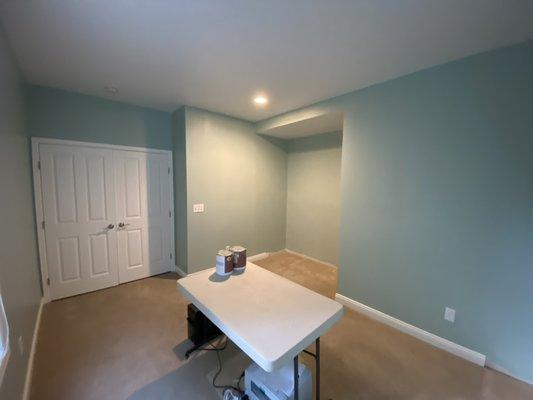 Bedroom drywall repair and painting!