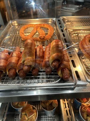 This is all the burnt pretzel dogs.