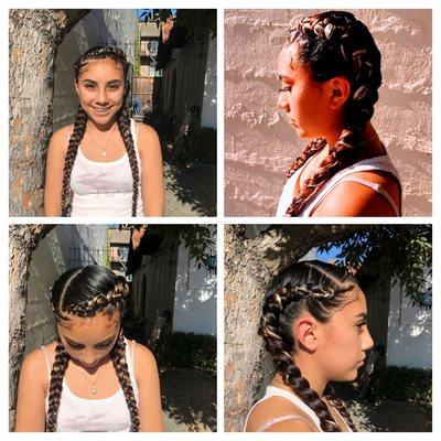 Ghanna or Feed-in braids