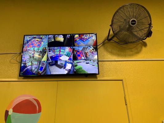 There's a tv that you can view of your kids in each room of the area in the Beach Ball room 09.16.22