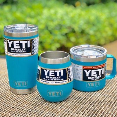 You'll find all the latest Yeti drinkware, coolers and more to keep your beverages hot or cold!