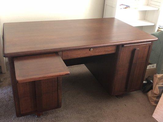 Refinished desk from 1905. After! Thank you Memory Mender!