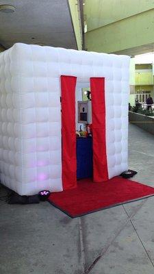 White LED photo booth Red carpet