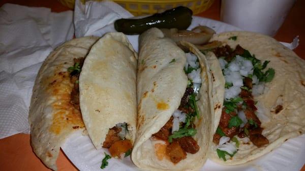 Tacos Else Pastor with the best home made corn tortillas ever!