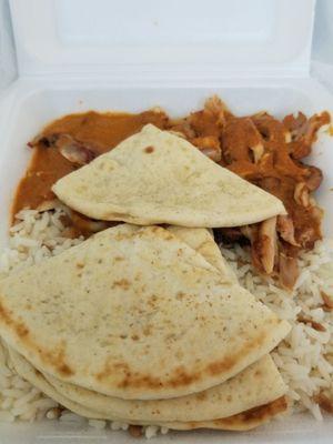 Butter chicken plate