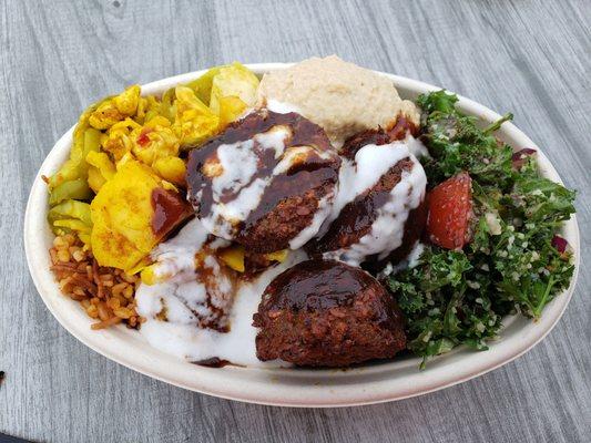 Small bowl with falafel