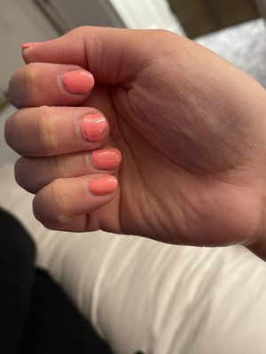 Chipped and peeling not even 3 days after getting them done