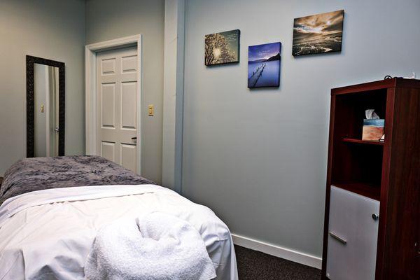 Massage therapy room.