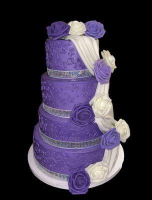 4 tier wedding cake