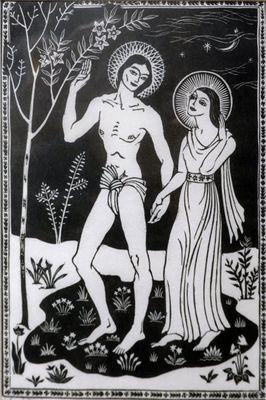 Mina Billmyer; Rite of Spring; 1935; woodblock print