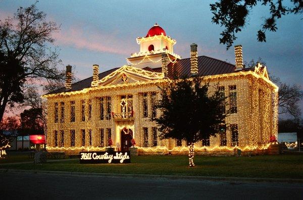 Johnson City Courthouse at Lights Spectacular. Visit our visitor center