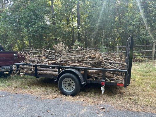 Wood debris haul off