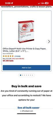 Best deal on paper