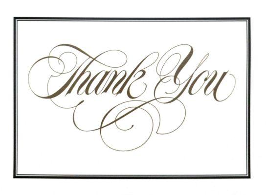 Customized thank you cards in multiple designs