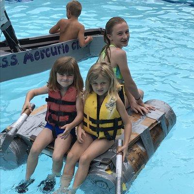 Father's Day cardboard boat races