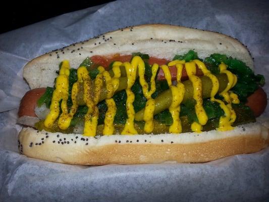 Classic Chicago style hot dog...no ketchup here.  ' appy noshin' foodieatlarge.yelp.ca Brianm  Foodieatlarge    fb