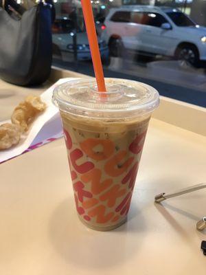 Decaf Iced Coffee with Irish Cream Swirl and Cream