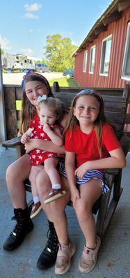 Kids in rocking chair