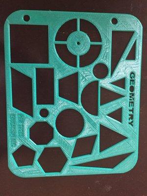 We designed a 3D printed geometry template to help our students though high school math