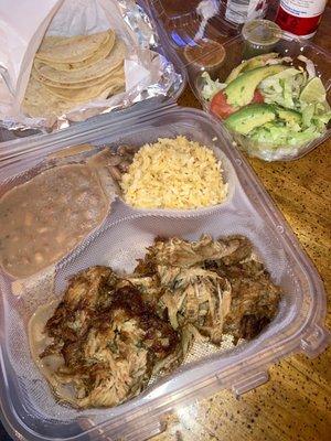 Combination plate w/ carnitas