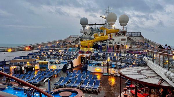 Freedom of the seas. The slides closed at 5! That's just stupidity.