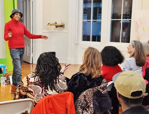 Mary Bowman performs at SWAN (Support Women Artists Now) Day at the Athenaeum.