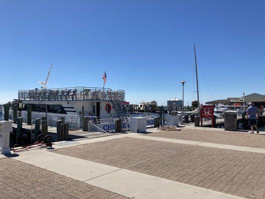 The ferry in Crisfield prior to boarding.